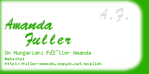 amanda fuller business card